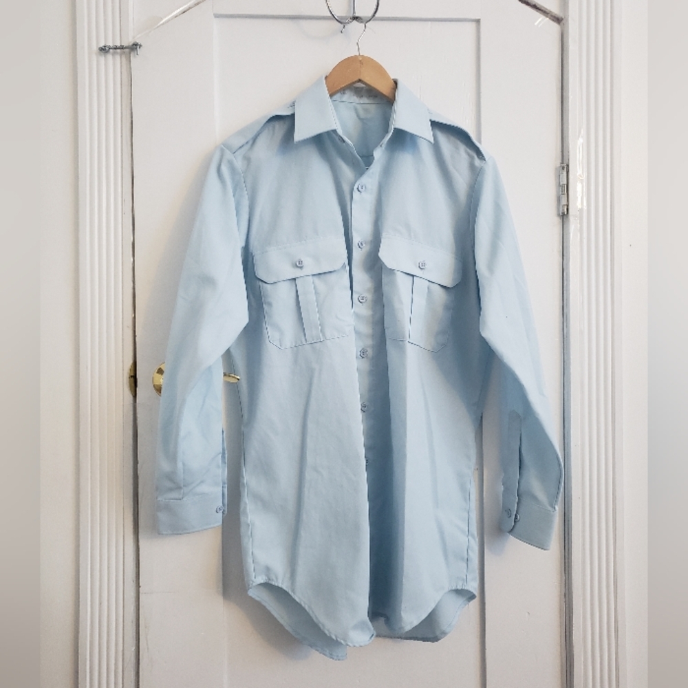 Logistik Military Airforce Blues Air Cadets Long Sleeve Button-Down Style Shirt
